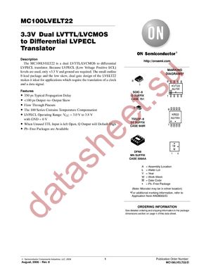 MC100LVELT22MNRG datasheet  